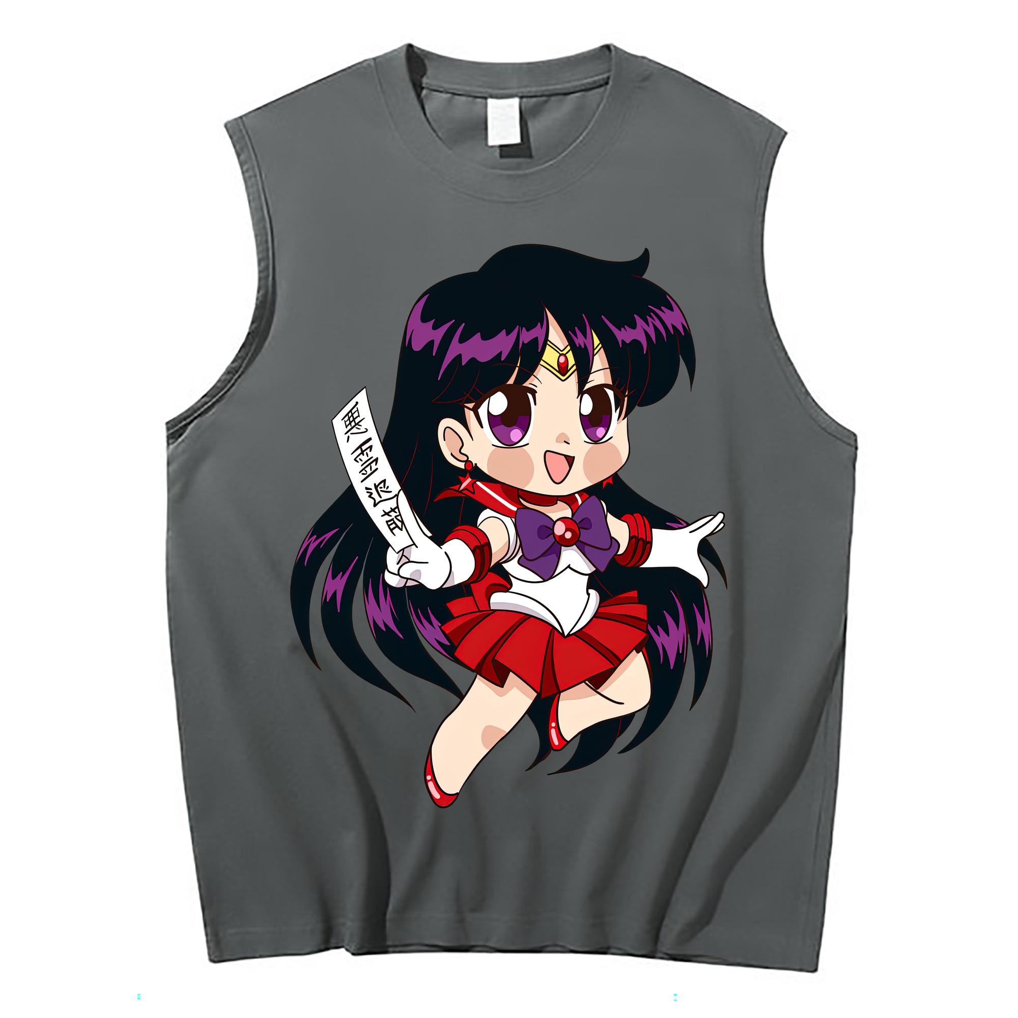 （画像用） 美少女戦士セーラームーン 火野レイ ひの レイ Sailor Moon Hino Rei （セーラーマーズ,Sailor Mars） コットン100％タンクトップ（フロントプリント）